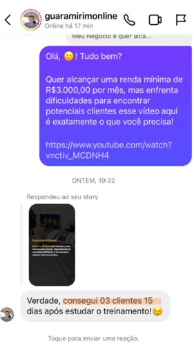 3 clientes em 15 dias